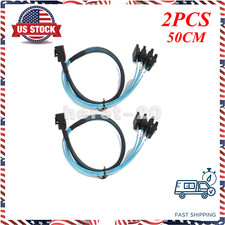 2x Internal Mini SAS HD SFF-8643 Host to 4 SATATarget Hard Disk Data Cable 50CM