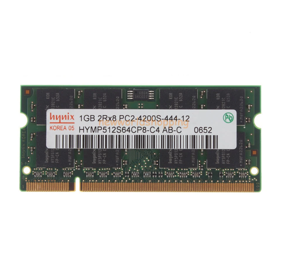 2GB 2X 1GB 1G DDR2 533Mhz PC2-4200S 2RX8 200Pin SODIMM Laptop RAM Memory CL4 - Image 2 of 4