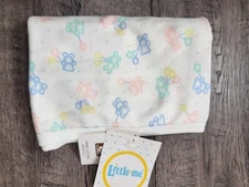 Baby Girl Boy New Vintage Little Me Colorful Bears Receiving Blanket