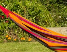 Premium Cotton Hammock Indoor or Outdoor Rainbow Colour