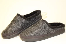 TOMS Mule Slippers NEW Size 6 Womens Black Chunky Cable Knit Cozy Shoes 10018790