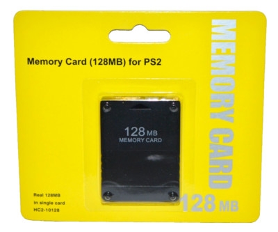 Sony PlayStation 2 PS2 128MB Memory Card Black Data Saves Game Console System 