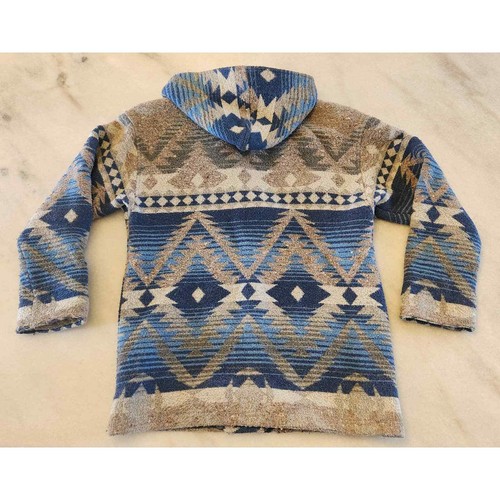 VTG Braetan Women's Multicolor Geometric Wool Blend Hooded Coat USA Made - Picture 8 of 8