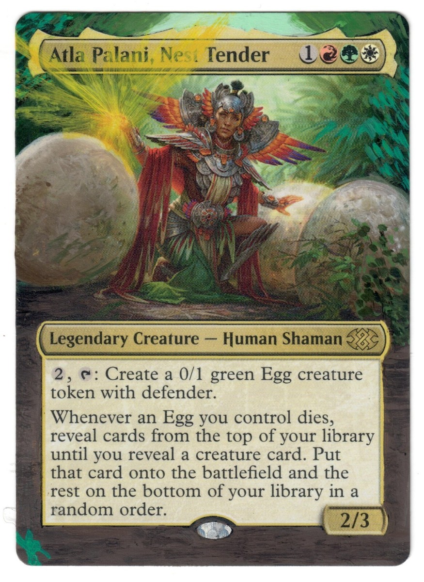 Atla Palani Nest Tender Full Art Altered MTG Magic EDH Commander Extended  Legend