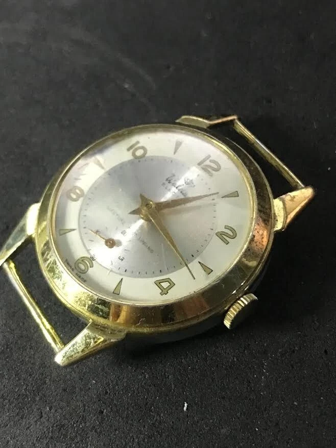 Reloj Waldan Electra antiguo 35 mm esfera plateada para hombre años 60 - para reparación (#1366) Foto 2 de 4