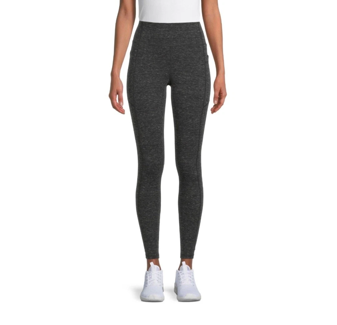 Athletic Works Women's Stretch Cotton Blend Ankle Leggings with Side Pockets,  Xs