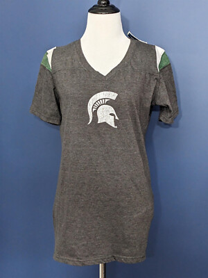 Michigan State University Logo Shirt Grey Short Sleeve T-Shirt -L NEW+ tags