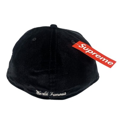 SUPREME Velour Box Logo New Era cap black 7 3/4 Genuine / 34284 | eBay
