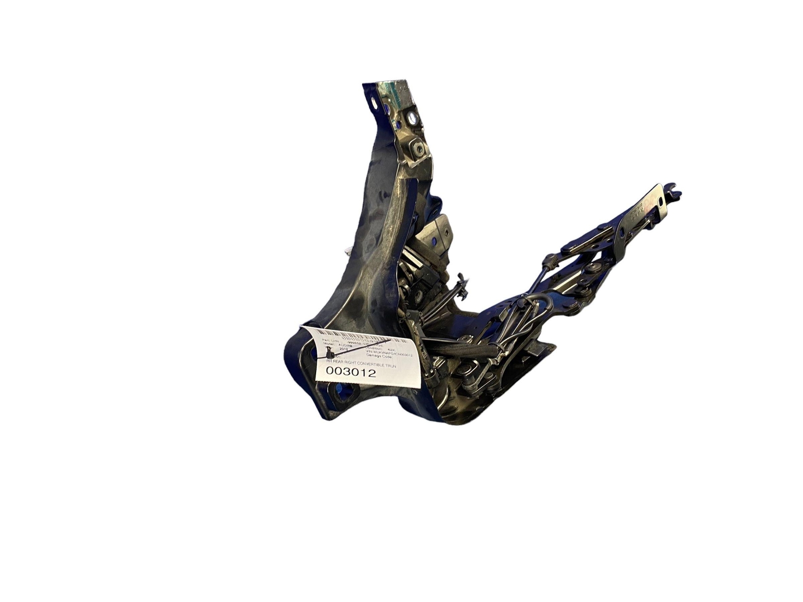 2011-2015 AUDI R8 REAR RIGHT CONVERTIBLE TRUNK LID HINGE HYDRUALIC ASSEMBLY