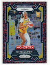 2024 Panini Prizm Monopoly WNBA Rickea Jackson #63 Black Red Icons