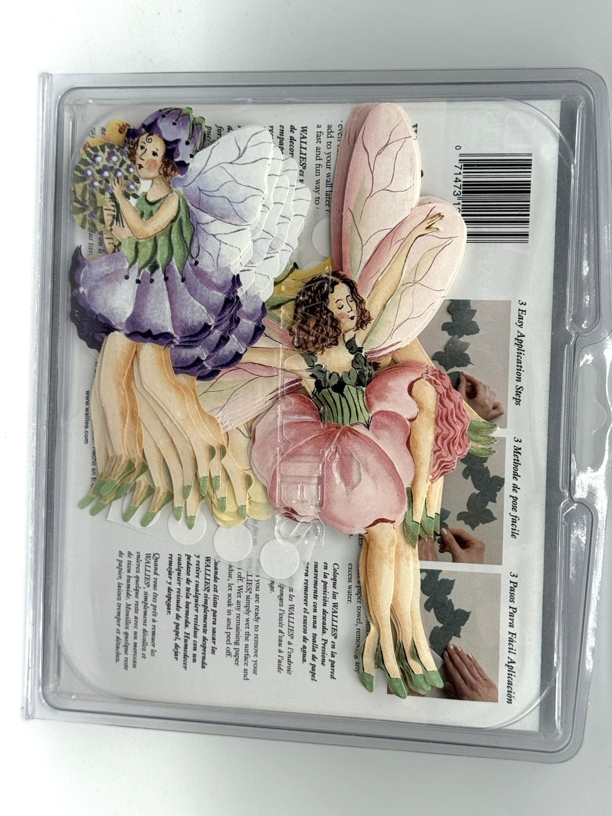 Wallies Wallpaper Cutouts 25 Fairies New in Package Pre-pasted Wallpaper NOS