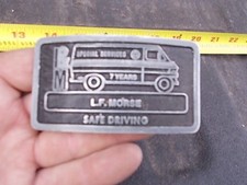 Vintage L.F. Morse General Services 7 Years Safe Driving Belt Buckle