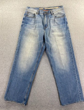 ECKO UNLTD Jeans 36x32 Baggy Hip Hop Street Light Blue Y2K Streetwear Wide Leg