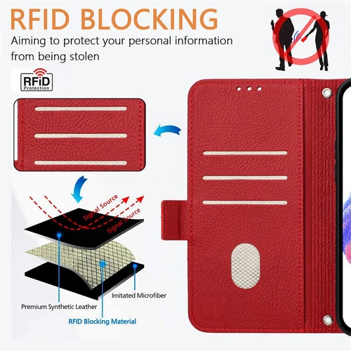 Luxury Leather Rose Wallet Cover Case for A55 A51 A73 M53 A54 A53 A52 A70 A50 - Picture 9 of 17