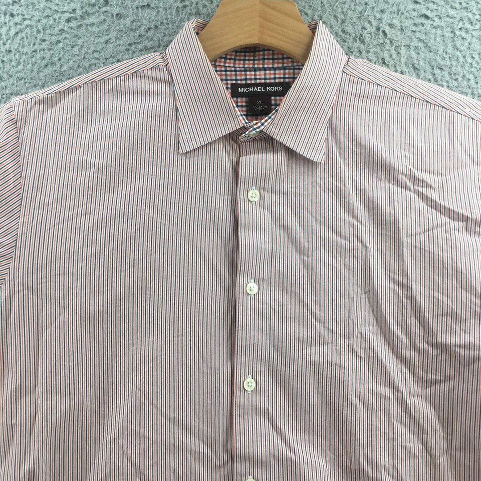 Camisa Michael Kors a medida con botones para hombre XL multicolor a rayas manga larga Foto 2 de 4