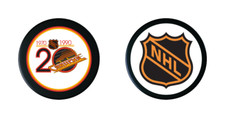 20th Anniversary Vancouver Canucks Skate Logo Souvenir Hockey Puck NEW