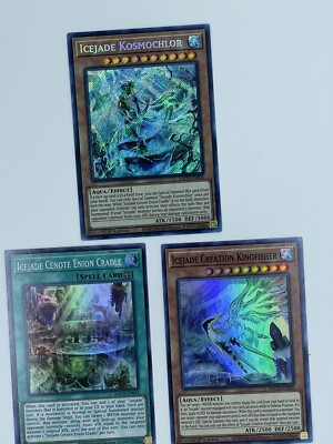 Yu-Gi-Oh! TCG Icejade Kosmochlor Combo 3 Cards BACH-EN006 1st Edition