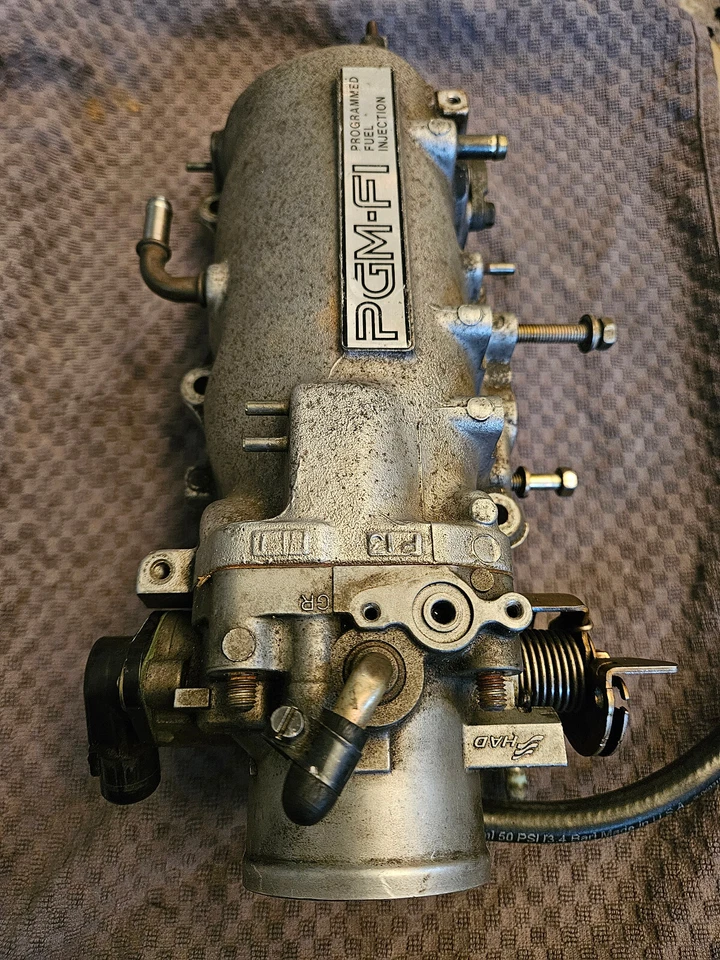 1992-2001 Honda Prelude 2.2L VTEC Throttle Body w/ Upper Intake FITV TPS OEM - Image 2 of 4