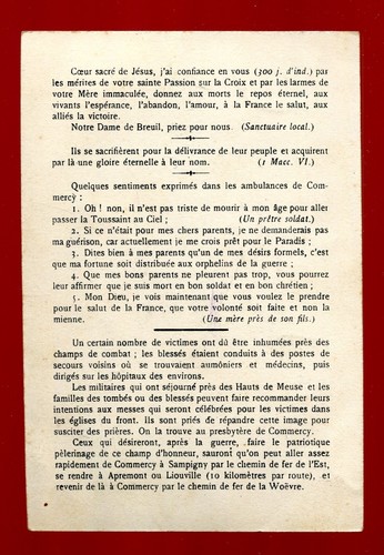 Guerre 1914-1918 Notre Champ d'Honneur Soldats morts pour la France 1914-1915 - Imagen 2 de 2