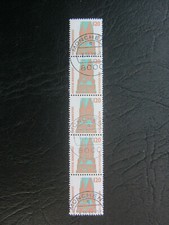 Bund 1988 DS Sehenswürdigkeiten Rollenmarken 5er Streifen 5 x 120 Pfg.,gest.