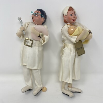 RARE Vtg Hand Crafted Original Design By Mario Optometrist &Nurse W ...