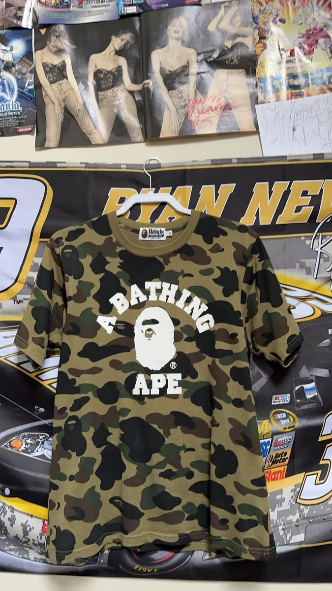 a bathing ape t shirt medium Bape abc green camo authentic