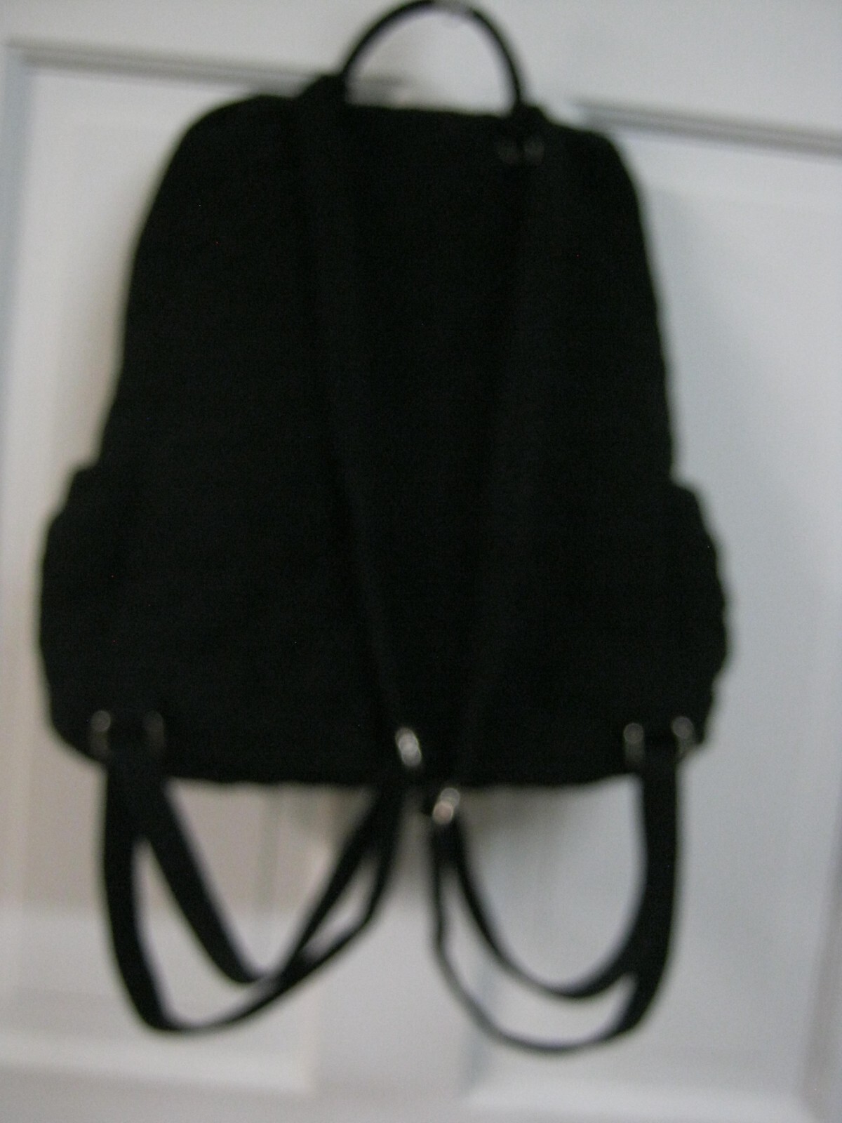 Vera Bradley Backpack Solid Black Microfiber 11 x… - image 3