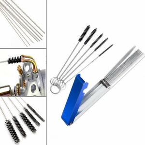 Brush For Honda Carburetor Carbon Dirt Jet Remove Cleaning Tool Kit 10 Needle 