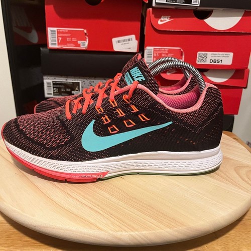 Nike Zoom Structure 18 Mujer Talla 7.5 Zapatos Rojo Negro Tenis Atléticos para Correr - Imagen 4 de 10