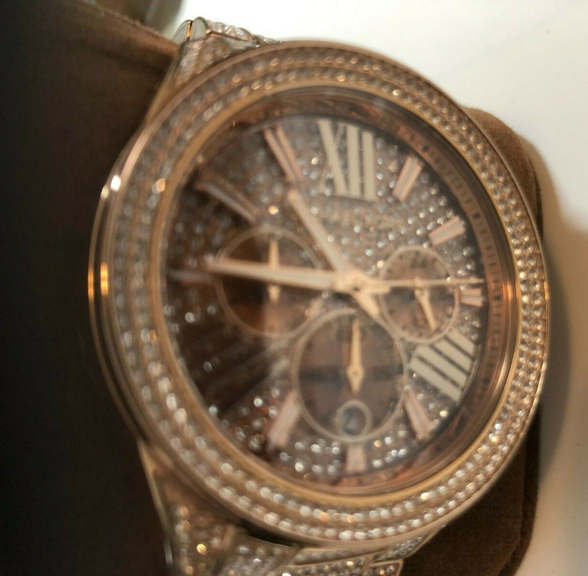 GORGEOUSLY BLINGY $495 MICHAEL KORS ROSE GOLD, PAVE BRACELET 