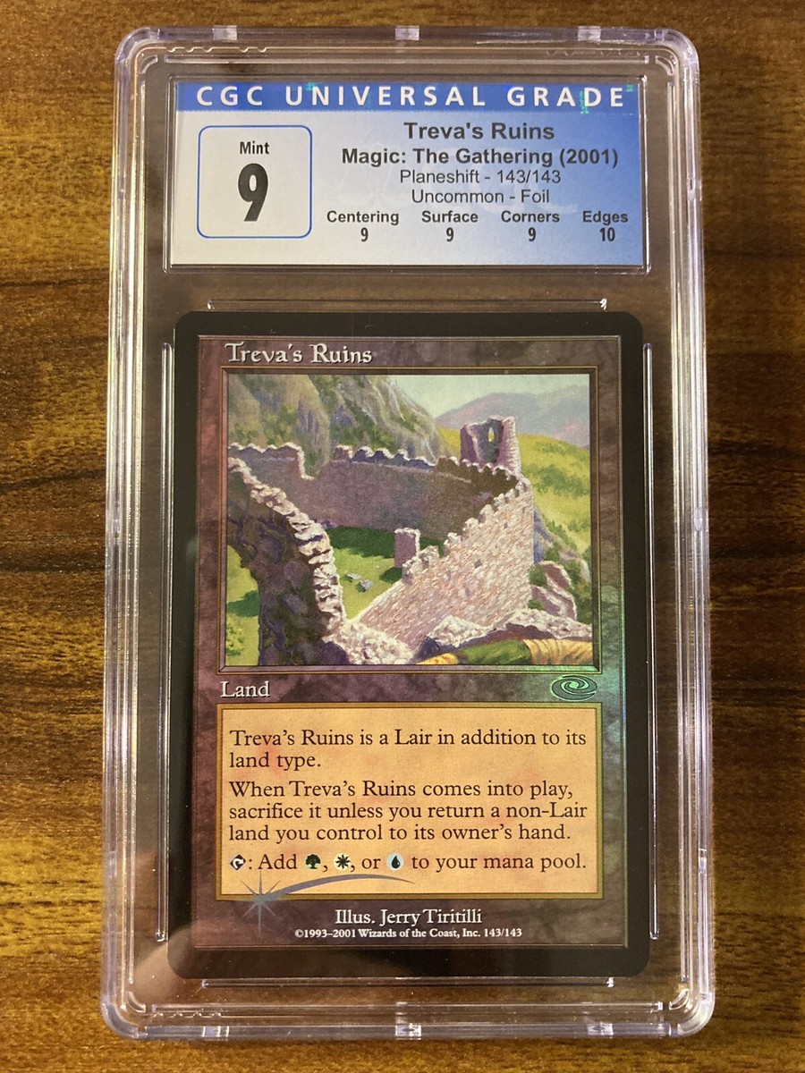 MTG✨TREVA'S RUINS FOIL✨Planeshift CGC Quad 9's+ MINT Uncommon