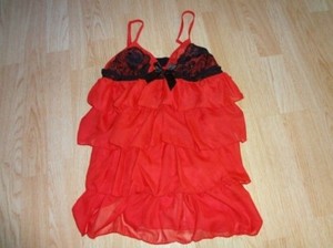 red nighty gown