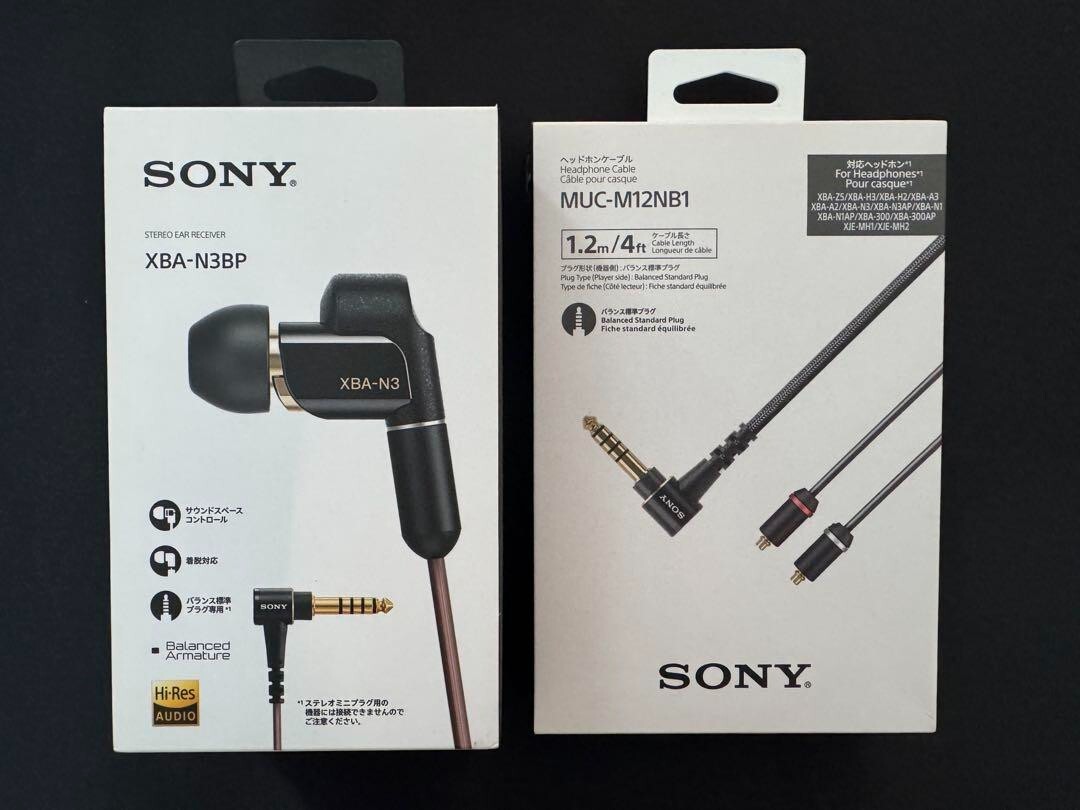 SONY XBA-N3 Earphone Hi-Res Canal type Earphone with Box Used | eBay