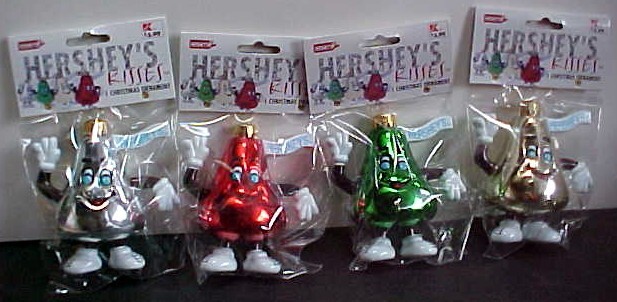 Hershey Kiss Christmas Ornament set New Sealed