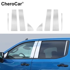 Side Window Pillar Post Decor Cover Trim Kit For Chevy Silverado 19+ Accessories