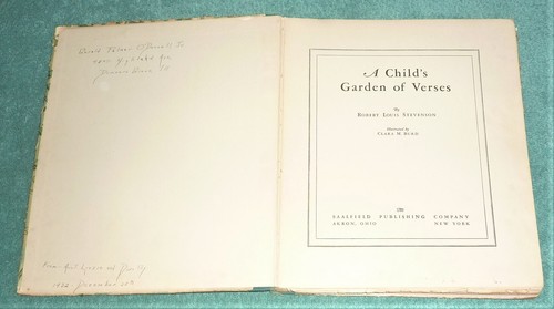 HARDCOVER BUCH von ROBERT LOUIS STEVENSON ""EIN KINDERGARTEN DER VERSE"" (1930) - Bild 2 von 6