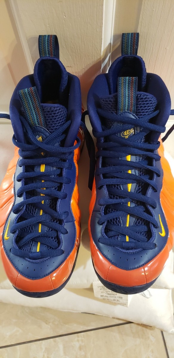 NIKE SIZE 9 AIR FOAMPOSITE ONE RUGGED ORANGE BLUE VOID  display picture 1