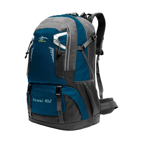 Mochila 40L 40 Litros Impermeable para Senderismo Montaña Militar Azul  Claro | eBay