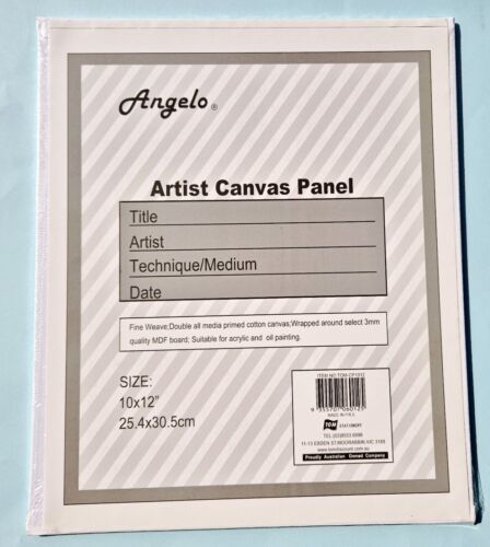 12pc 10" x 12" (25 x 30.5cm) Blank Artist Canvas Panel Panels Board Art Drawing - Picture 3 of 12