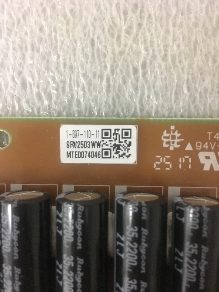 Montaje de condensador Sony SRV2503WW XBR-55X930E 1-897-110-11 Foto 2 de 2