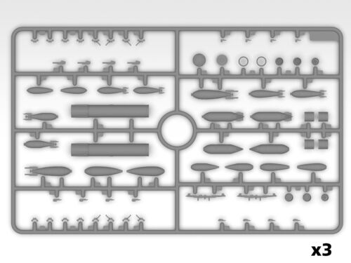 Armamento de aviones británicos de la Segunda Guerra Mundial ICM 48407 kit de figuras modelo de plástico escala 1:48 - Imagen 8 de 24