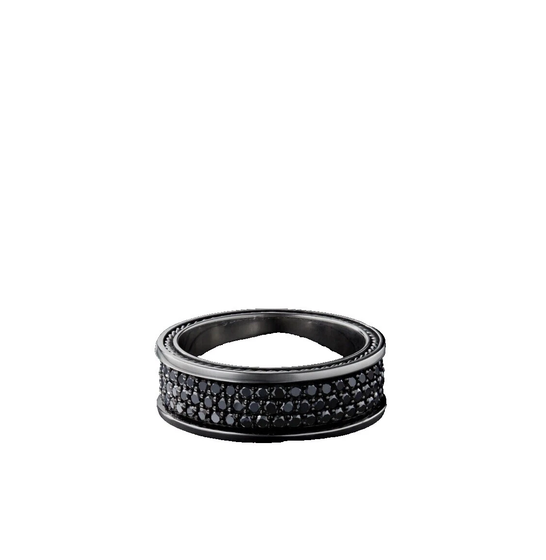 David Yurman Diamond Black Rings for Men