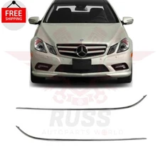 New Front Bumper Trim Molding Chrome Pair Set Fits 2010-2013 Mercedes Benz E350