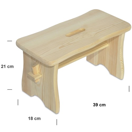 Creative Deco Holz Hocker | 39 x 18 x 21 cm | Tritthocker Holzbank | 5 Farben - Bild 3 von 35