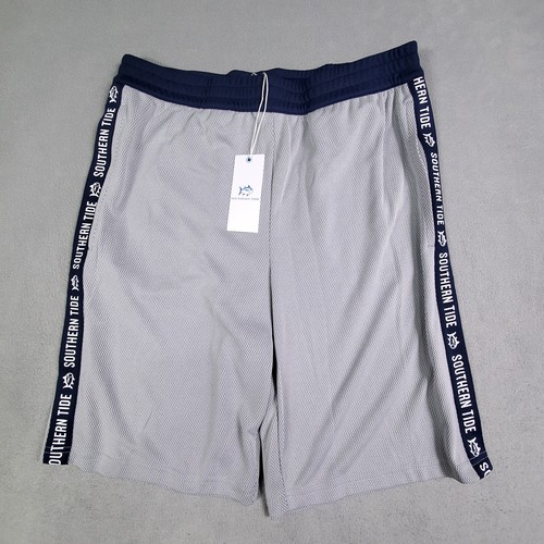 Southern Tide Seagull Gray Melnick Mesh Athletic Shorts Boys XL 16 NWTS