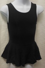 Sansha E-507C cotton spandex skirted leotard Girls sizes classwear black
