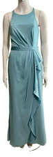 Vera Wang, full length evening gown in turquoise/aqua US 2 fits a UK 8