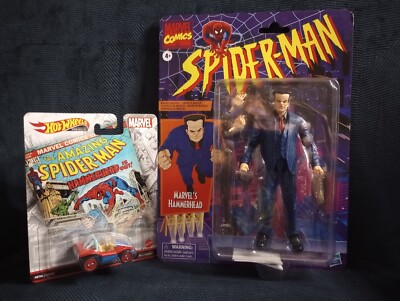 Marvel Legends Retro HAMMERHEAD figure + Hot Wheels SPIDER-MOBILE