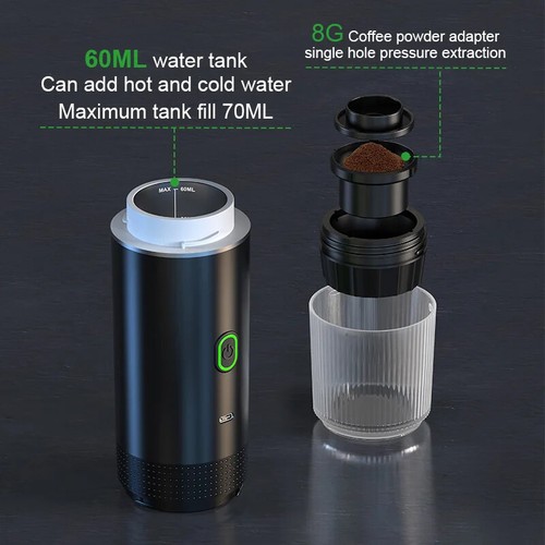 Portable Wireless Espresso Coffee Maker 3-in-1 Travel Machine for Car & Home - Picture 11 of 20
