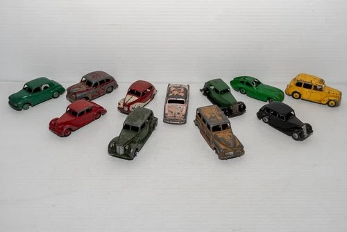 Job Lot 11 x Vintage  Dinky Toys Car Models - Play Worn For Spares or Repair